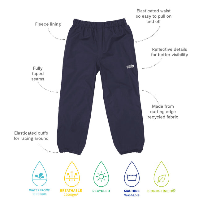EcoSplash Waterproof Fleece Lined Trousers Navy